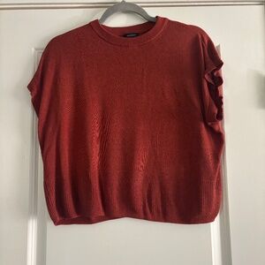 Halogen Burnt Orange sleeveless lightweight knit top Womens size Medium